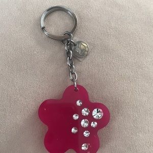 NEW Swarovski Pink Acrylic Flower w Rhinestones